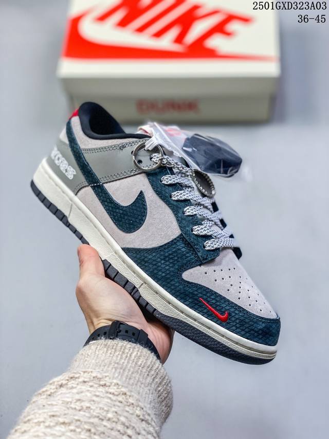 Nike Sb Dunk Low“蛇年联名 猪八藏蓝勾” 周年高端定制 低帮休闲板鞋 定制鞋盒 大厂纯原品质出货 超高清洁度 皮料切割干净无任何毛边 细节完美