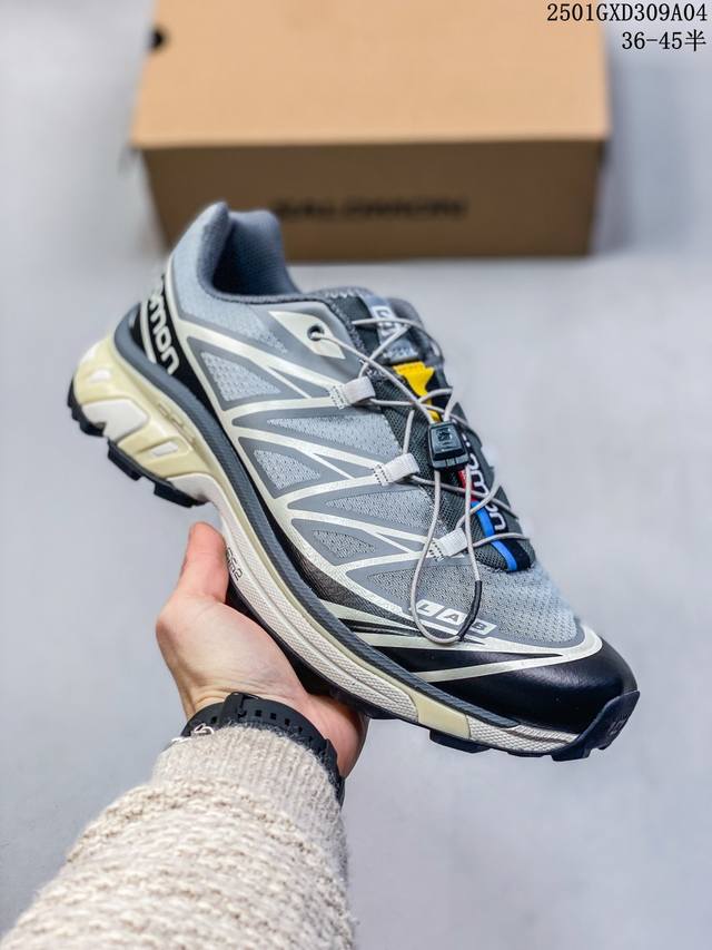 萨洛蒙 Salomon Slab Xt-6 Adv 元祖灰黑白紫蓝复古户外鞋 473057 尺码：见图 编码：01Gxd309A04