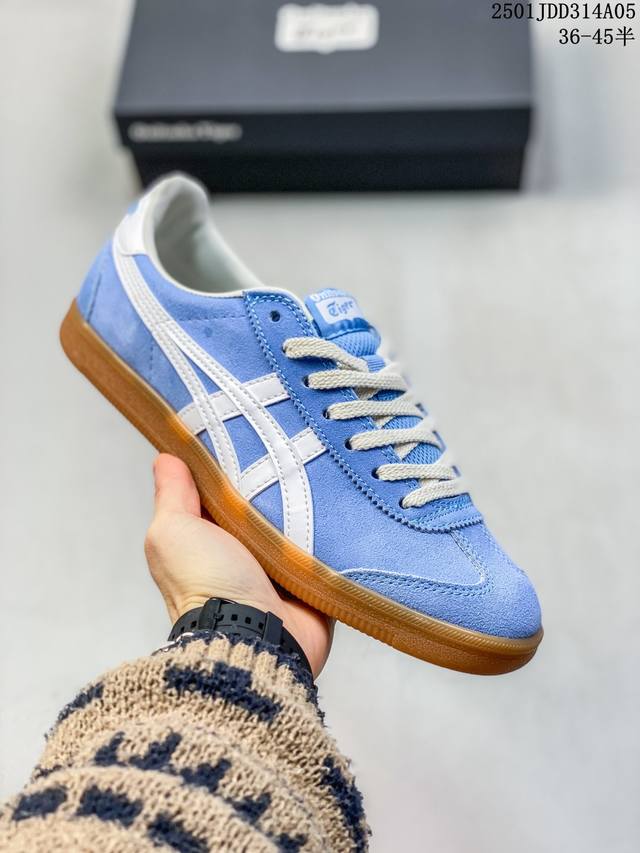 公司级亚瑟士 Onitsuka Tiger Tokuten 复古低帮休闲跑鞋 实拍首发 Tokuten的灵感来源于80年代的室内用鞋 T-Toe前足补强设计 室