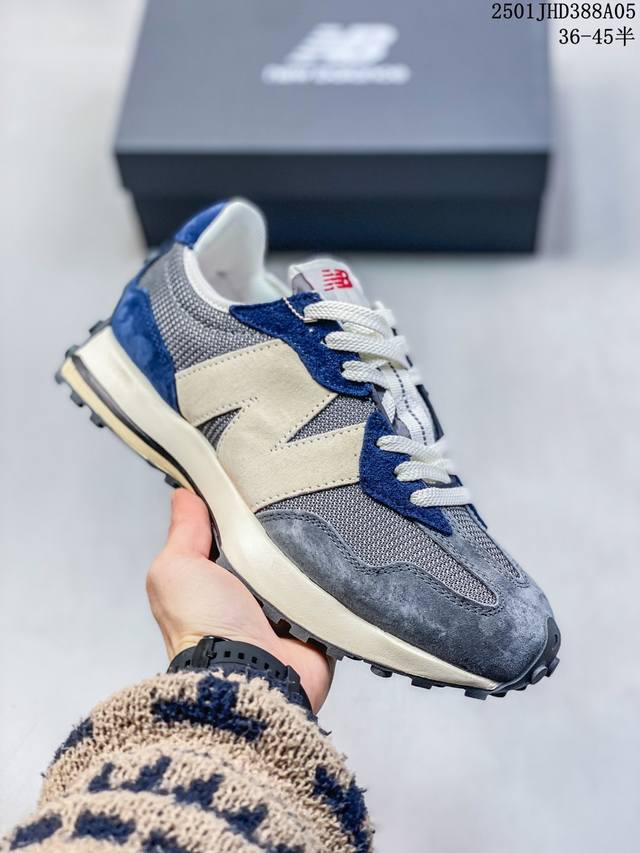 公司级new Balance Ms327 复古休闲运动慢跑鞋 以更纯粹的复古风格设计打造的全新造型 侧身还以解构设计 将 N 字标志以做旧压花样式呈现 官方货号