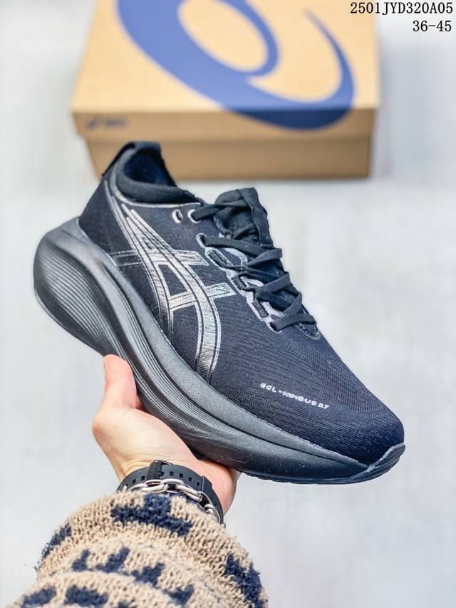 新品 Asics亚瑟士升级gel-Nimbus 27男女同款跑鞋透气缓震回弹跑鞋n27跑步鞋该鞋款专为提高跑者舒适度和运动表现而设计，搭载了新型鞋面材料和更强的