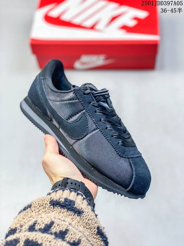 Gt纯原 Nk Classic Cortez Leather 阿甘复古初代皮革慢跑鞋 Fv5420-600 实体平台指令订单 全套原纸板楦头开发 原厂数据大底磨