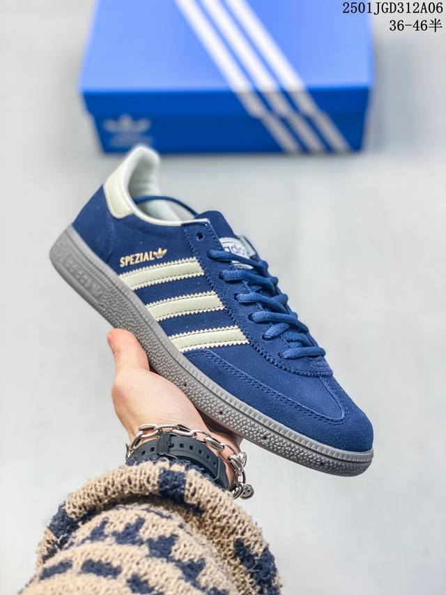 公司级阿迪达斯三叶草adidas Originals Samba Vegan Og”Spd”桑巴舞系列绅士德训足球风百搭低帮休闲运动板鞋 尺码: 36 36.5