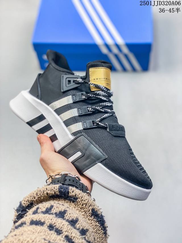 阿迪达斯 Adidas三叶草 Eqt Bask Adv V2 男女复古运动休闲鞋复古中帮经典鞋运动鞋 这款adidas Equipment Bask Adv V