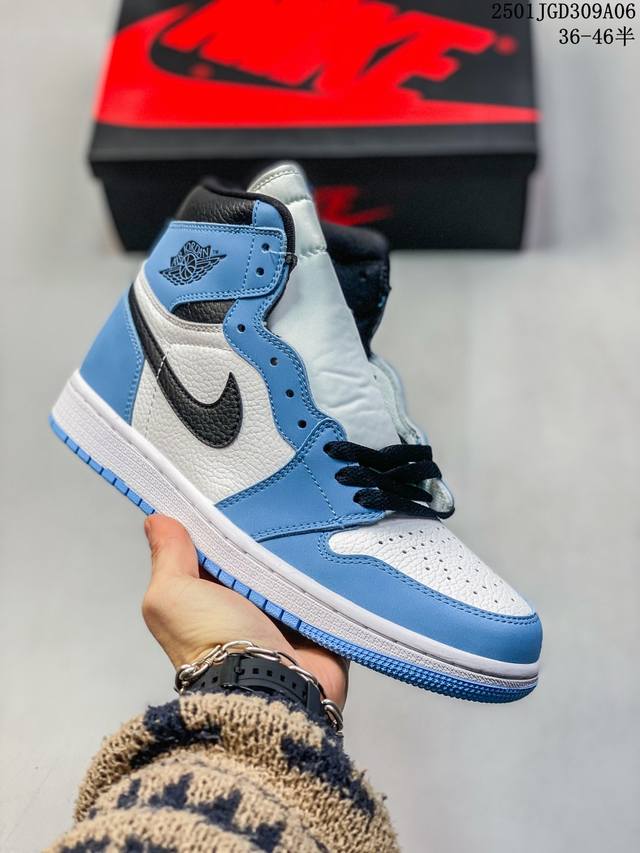 耐克 Off-White X Nike Air Jordan 1 Retro High Og “Unc” 高帮 联名 Aj1 乔丹1代 Aj1 乔1 乔丹篮球鞋