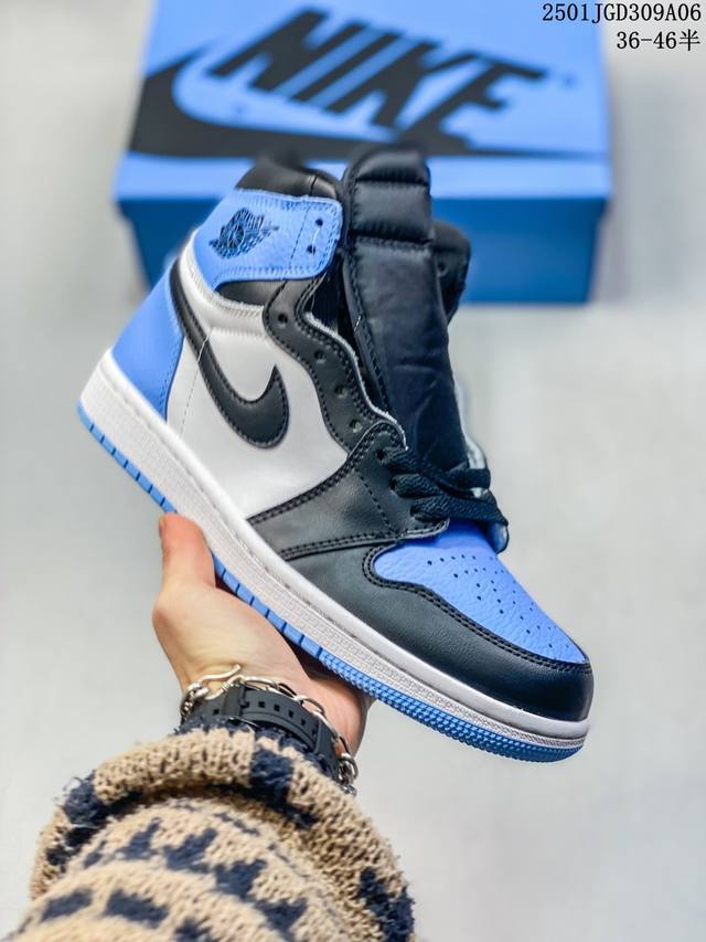 耐克 Off-White X Nike Air Jordan 1 Retro High Og “Unc” 高帮 联名 Aj1 乔丹1代 Aj1 乔1 乔丹篮球鞋