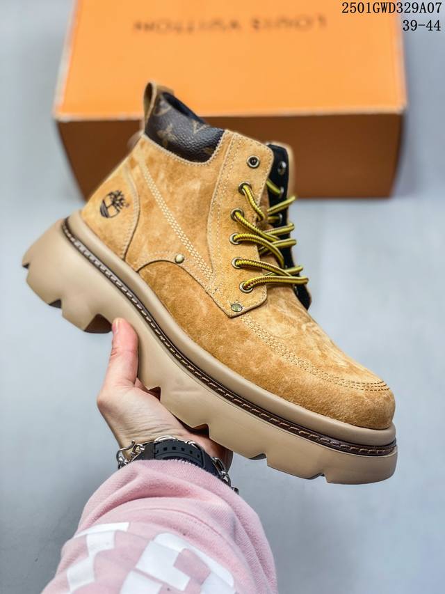 年终清仓 特价福利 Lv X Timberland Lv联名添柏岚大黄靴 顶奢流量品牌与时代经典的结合之作 #代购专供品质 高弹modern 外置防滑橡塑发泡超