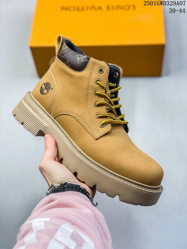 年终清仓 特价福利 Lv X Timberland Lv联名添柏岚大黄靴 顶奢流量品牌与时代经典的结合之作 #代购专供品质 高弹modern 外置防滑橡塑发泡超