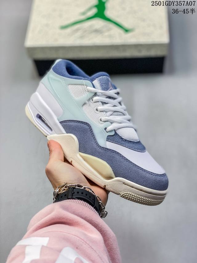 Air Jordan 4 Rm Grey Sail 重置灰色 Aj4 乔丹4代 Aj4 乔4 白紫蓝 男女同款 乔丹篮球鞋系列 货号：Fq7940-001 尺码