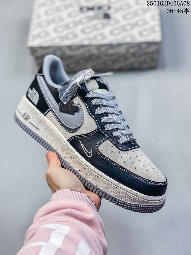 海外限量发售！公司级nike Air Force 1 '07 Low “Supreme联名蛇年限定--青棕双勾”空军一号 低帮 运动鞋 休闲鞋 折边针车 工艺难