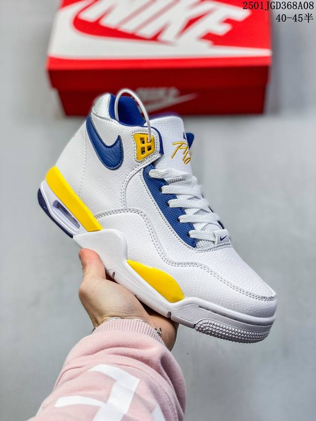 真标nike Flight Legacy 皮革 经典复古风格 减震防滑耐磨中帮 复古篮球鞋 货号:Bq4212-102 尺码:40 40.5 41 42 42.