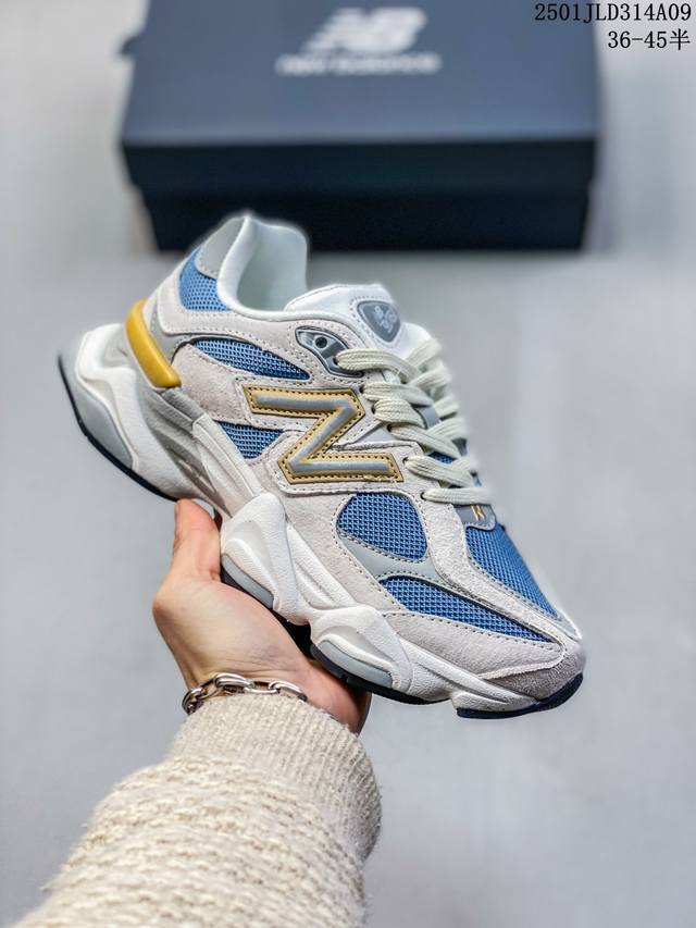 公司级new Balance 公司级版本 Nb9060 联名款 复古休闲运动慢跑鞋 鞋款灵感源自设计师本人对夏日的怀日回忆。鞋面大身由空间双格及磨砂鞋面拼接而生