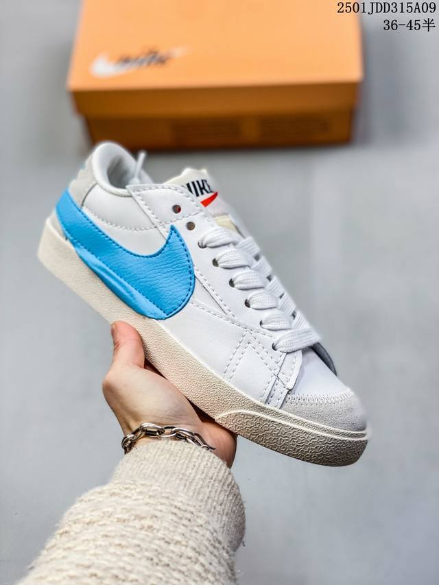 Nike Blazer '77 Jumbo 皮革 复古 防滑耐磨轻便 低帮 板鞋开拓者 尺码：见图 编码：01J 315A09