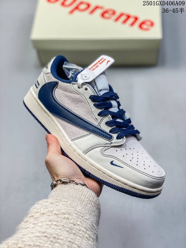 海外爆款限量发售！公司级 Travis Scott X Fragment Design X Jordan Air Jordan 1 Low Og Sp Supr