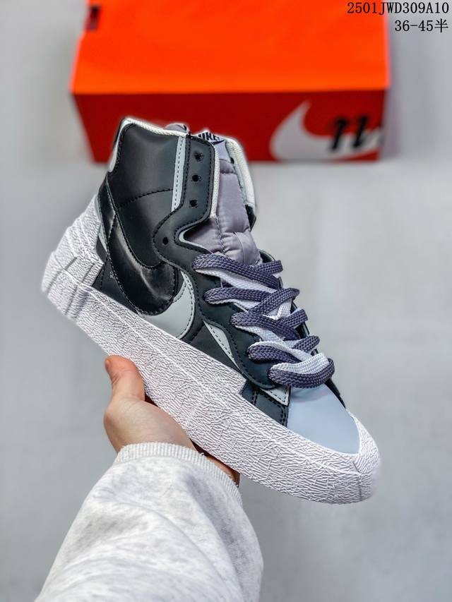 Sacai X Nk Blazer Mid Dunk 重磅联名 解构双勾走秀 联名款开拓者高帮休闲板鞋 全新订单出货 工厂优势 老客户优势供货 大厂流水线原鞋原