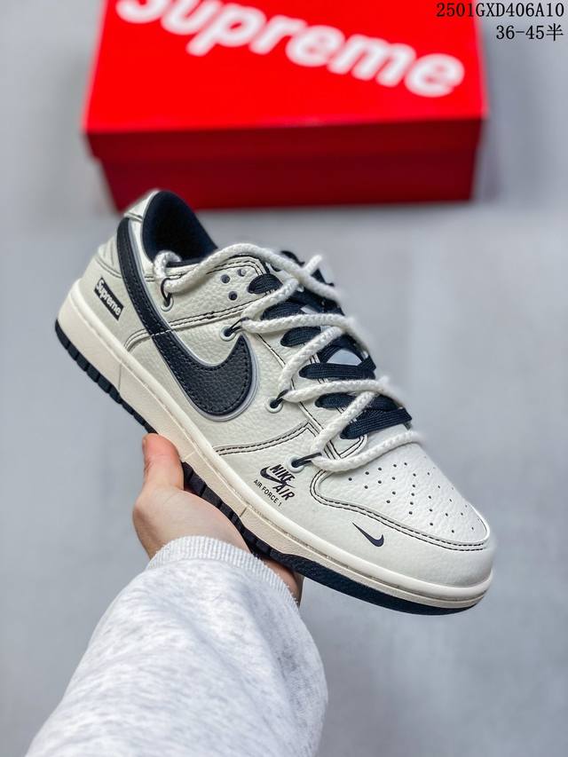 Supreme X Nk Dunk Low 低帮sup联名白黑红 货号：Xx2025-316 Size：36 36.5 37.5 38 38.5 39 40 4