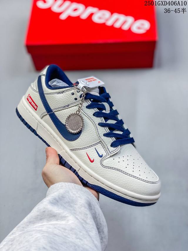 Supreme X Nk Dunk Low 低帮sup联名白黑红 货号：Xx2025-316 Size：36 36.5 37.5 38 38.5 39 40 4