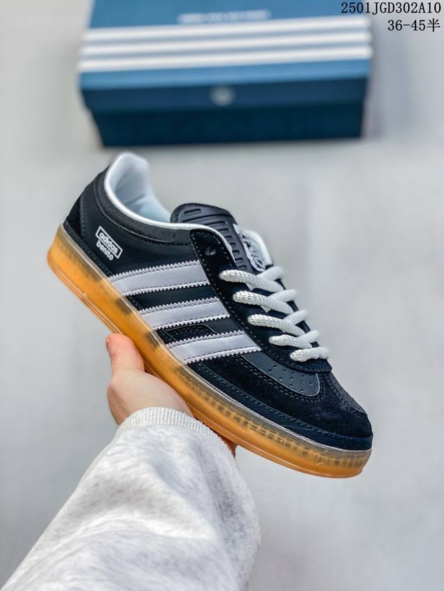 Adidas Originals Gazelle Indoor 三叶草休闲防滑耐磨低帮板鞋 纯原版本 鞋头出色设计 塑就出众贴合感 稳固的后跟贴合足部曲线设计