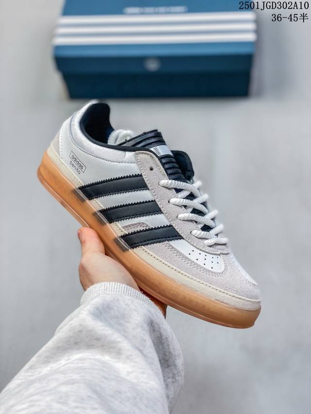 Adidas Originals Gazelle Indoor 三叶草休闲防滑耐磨低帮板鞋 纯原版本 鞋头出色设计 塑就出众贴合感 稳固的后跟贴合足部曲线设计