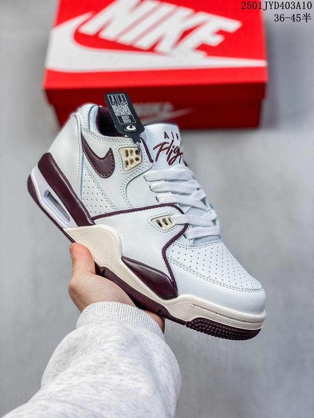 公司级耐克nike Air Flight 89男子运动鞋 Aj4兄弟款 缓震篮球鞋 重塑80年代后期非凡篮球战靴的经典风范 利落皮革结构搭载卓越缓震系统 重现传