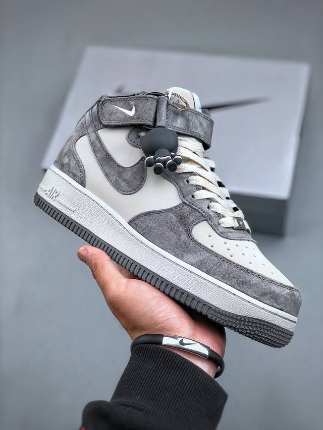 Nike Air Force 1'07 Mid 漫威主题 黑豹 空军一号3M反光中帮休闲板鞋 Cw 8-668 #定制皮料 原楦原纸板 纯正空军版型 内置全掌气