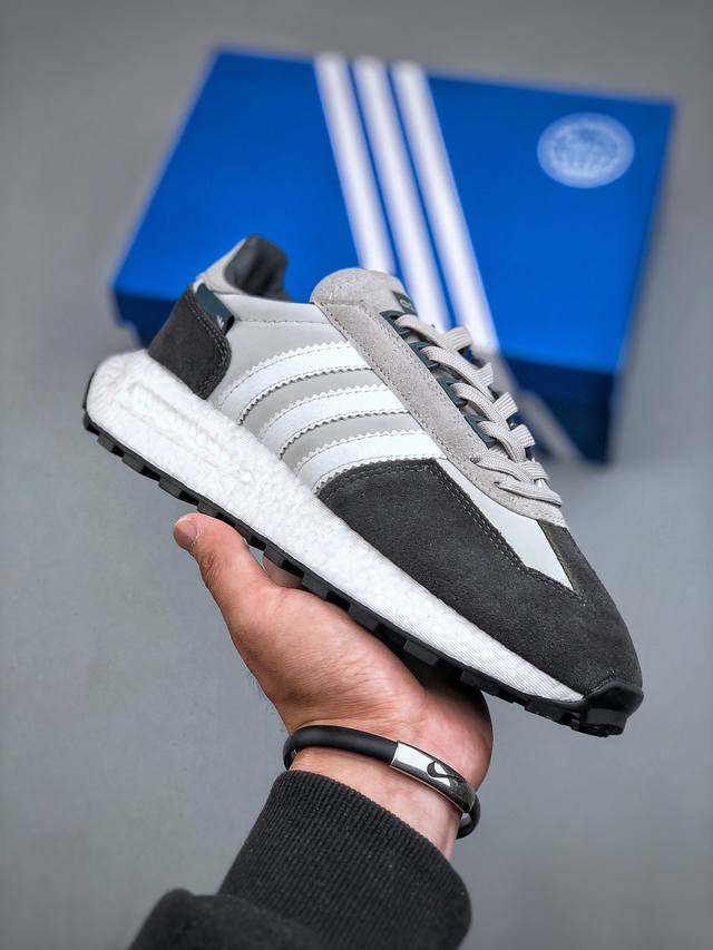 Adidas Racing 1 Boost Prototype E5 复古跑鞋 E5速度轻盈复古系列 百搭透气运动慢跑鞋 Jq0007 尺码：36-45 半