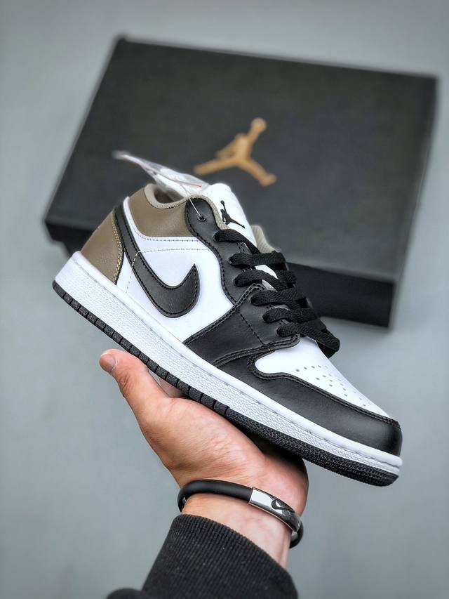 Nike Air Jordan 1 Low Mocha Palomino Aj1乔丹一代低帮经典复古文化休闲运动篮球鞋“黑白摩卡小倒钩”553558-152 尺