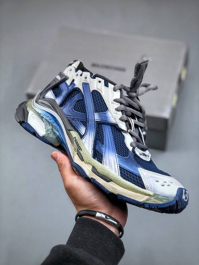 Fxa版本 巴黎世家balenciaga Runner Sneake慢跑系列 7.5代低帮复古野跑潮流姥爹风百搭休闲运动慢跑鞋男女鞋原版一致配件防尘袋及附送鞋带