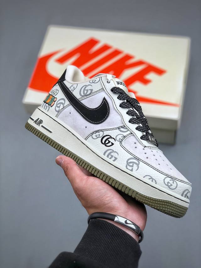 Nike Air Force 1'07 Low 古驰联名 经典花纹 空军一号 低帮休闲板鞋 Ch6336-516 #原楦头原纸板 原装鞋盒 定制五金配件 内置全