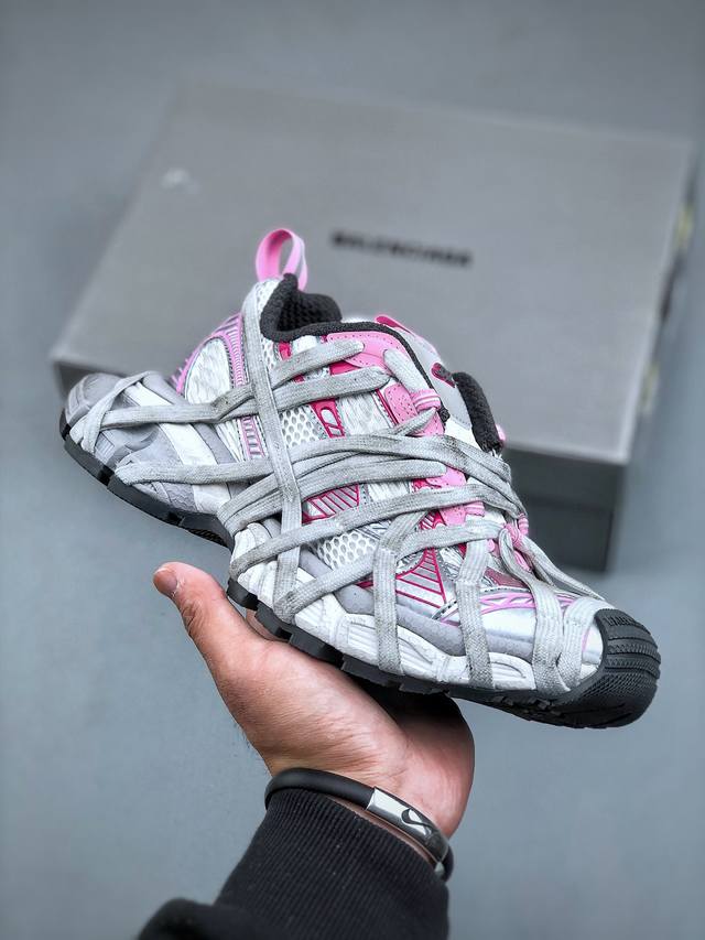 Xa版本 Balenciaga 3Xl Sneakers 3+系列 网织做旧绑带低帮复古阔型底姥爹风潮流百搭休闲慢跑鞋 尺码：35-40