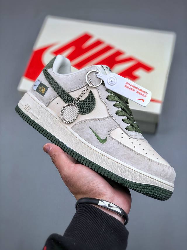 Nike Air Force 1 Low 07 X The North Face 白绿小钩原楦头原纸板 打造纯正低帮空军版型专注外贸渠道 全掌内置蜂窝气垫 原盒