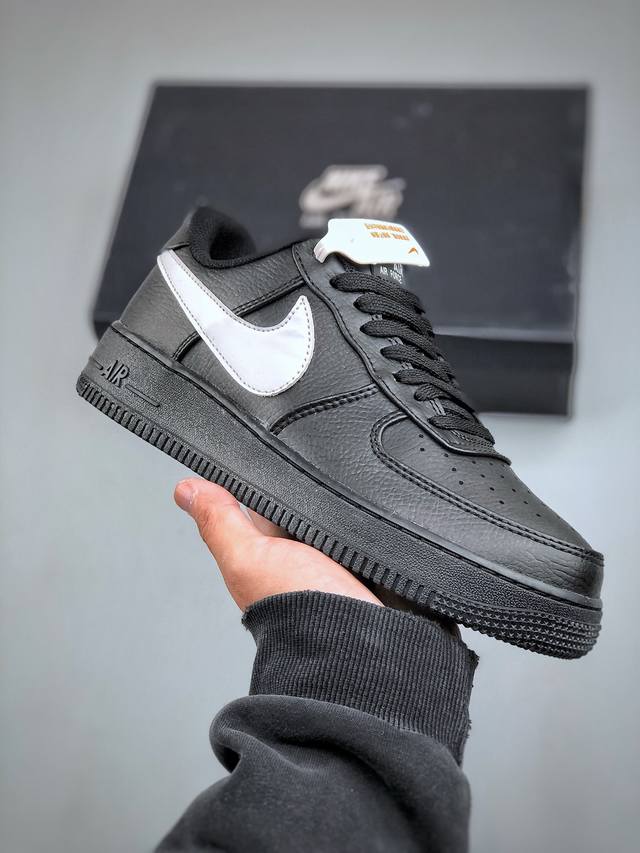 Nike Air Force 1'07 Low 黑白大勾 空军一号低帮休闲板鞋 Ci9553-001 #定制皮料 原楦原纸板 纯正空军版型 高清洁度 内置全掌气