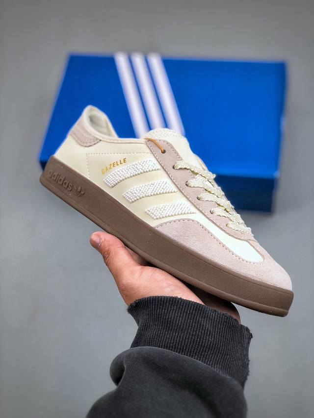 Clot X Adidas Origials Gazelle Indoor 珍珠白陈冠希联名 三叶草复古休闲防滑耐磨低帮板鞋货号：Ih3719 尺码：36 36