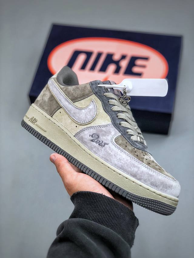 Nike Air Force 1 Low 07 米棕灰翻毛原楦头原纸板 打造纯正低帮空军版型专注外贸渠道 全掌内置蜂窝气垫 原盒配件 原厂中底钢印、拉帮完美 官