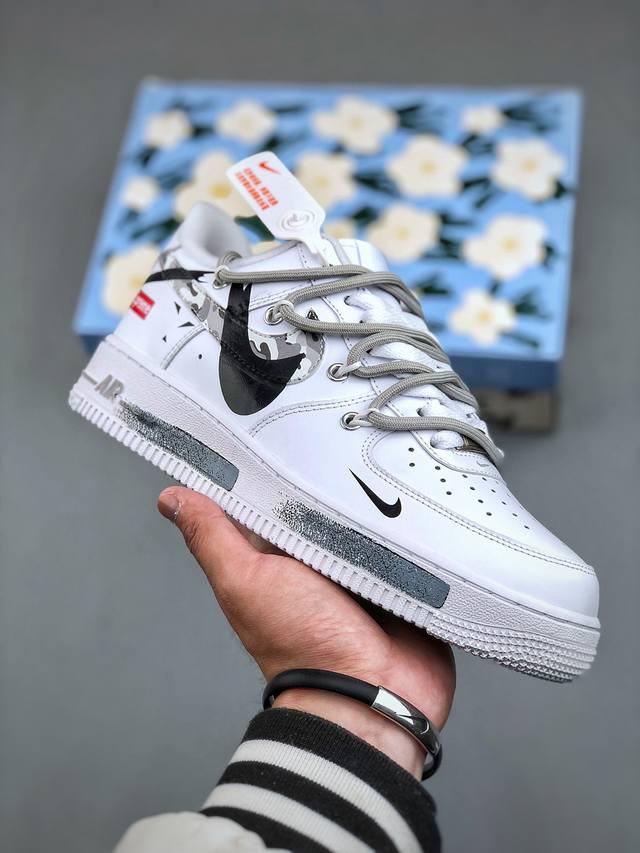 Supreme X Nike Air Force 1'07 Low Box Logo Sup断勾 空军一号低帮休闲板鞋 Up1658-955 #专为suprem