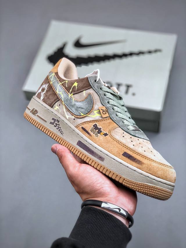 Nike Air Force 1‘07 Low ”Kakarot“ 漫画七龙珠系列 空军一号定制低帮秋冬休闲板鞋 #在那浩瀚无垠的宇宙中，有一颗名为贝吉塔行星的