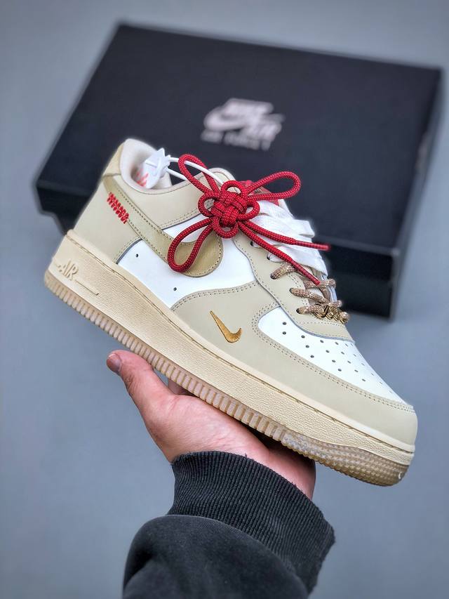 Nike Air Force 1 '07 Low 蛇年白棕 原楦头原纸板 打造纯正空军版型 #专注外贸渠道 全掌内置蜂窝气垫 #原盒配件 原厂中底钢印、拉帮完美