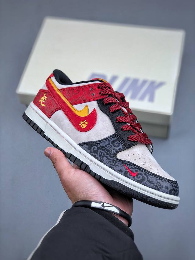 Nike Sb Dunk Low 蛇年限定 白黑红小钩满天星纯原大厂出品 极力推荐原装头层材料 独家版型蒸餾加工帶來的是更好的视觉和脚感体验大厂纯原品质出货 清