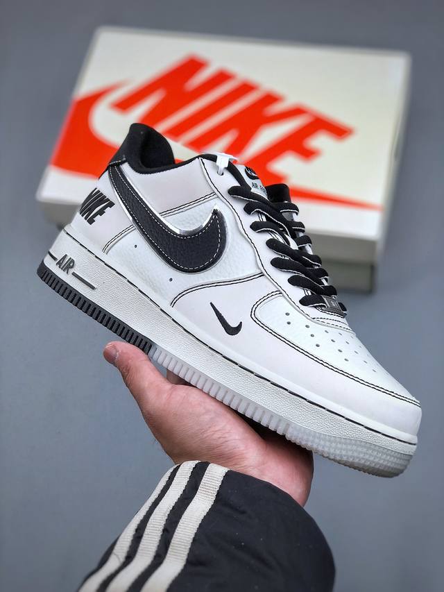 Nike Air Force 1 Low 07 白黑小钩原楦头原纸板 打造纯正低帮空军版型专注外贸渠道 全掌内置蜂窝气垫 原盒配件 原厂中底钢印、拉帮完美 官方