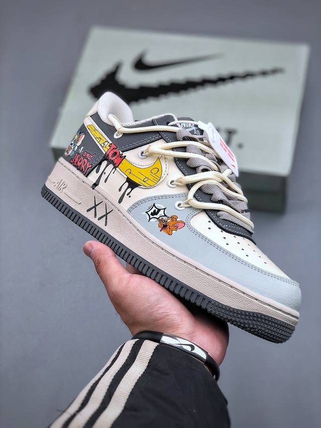 Nike Air Force 1'07 Low Tom And Jerry 汤姆和杰瑞 空军一号低帮休闲板鞋 Ks6896-555 #在一个温馨的小房子里，住着