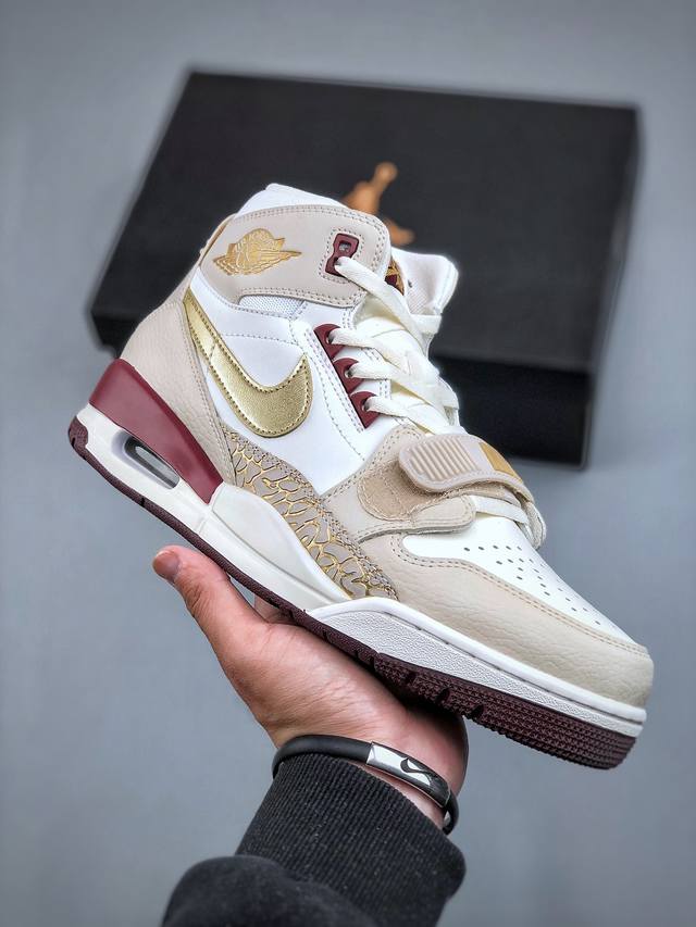 Nike Air Jordan Legacy 312 High Year Of The Snake 乔丹最强三合一混合版本高帮文化休闲运动篮球鞋“米白酒红金标蛇