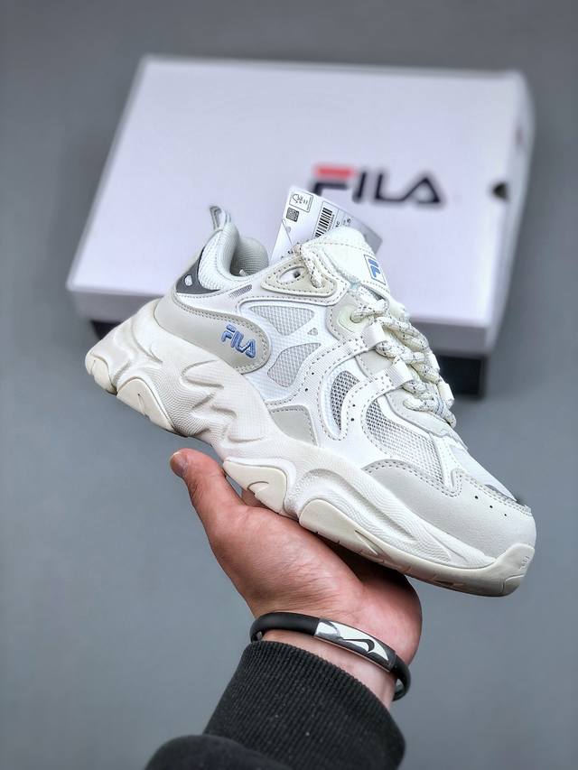 Fila Mars 3 S 斐乐火星3.0复古低帮生活休闲鞋减震防滑网面老爹鞋 复古风重现 原鞋开版定制 正品同步鞋材 皮革拼接麂皮 搭配透气网布 主打复古潮流