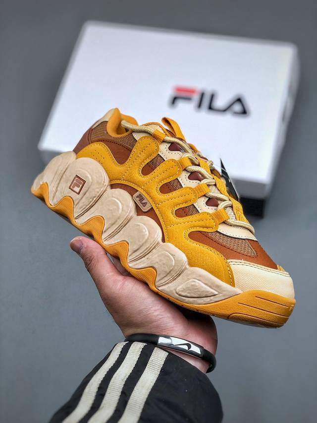 Fila 斐乐 官方秋冬新款透气猫爪鞋 F12W342103Bsi #采用轻质环保太空革组合透气网织布鞋面材质+缓震eva中底组合厚实橡胶外底尺码：35.5 3