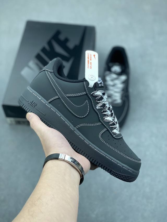 爆款定制 公司级 Nike Air Force 1 '07 黑武士 空军一号低帮休闲板鞋 原楦头原纸板 纯正空军版型 定制鞋盒 全掌内置全掌气垫 原厂中底钢印