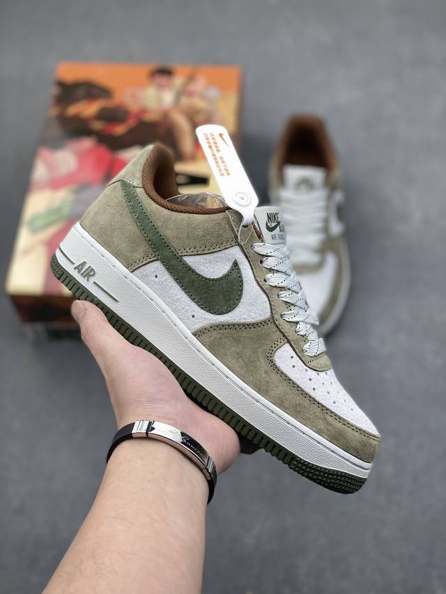 海外发售 创意定制联乘 漫画著作阿基拉 主人公 公司级 Akira×Nike Air Force 1 Low ’07 苹果灰 麂皮 满天星配色 空军一号低帮休闲