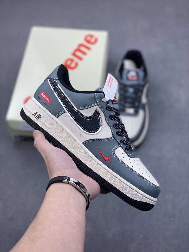 Nike Air Force 1 Low 07 X Supreme 白藏蓝红小钩满天星 原楦头原纸板 打造纯正低帮空军版型 专注外贸渠道 全掌内置蜂窝气垫 原盒