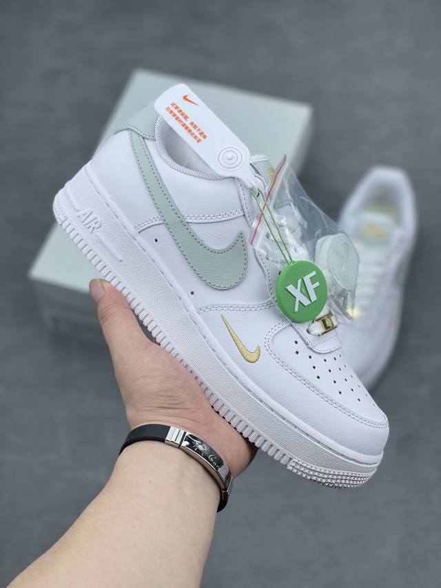 超级福利长期补货 独家特价 Xf版本 原本地200版本 Nike Air Force1 '07 空军一号 “白橄榄绿小勾”休闲板鞋 原楦头原纸板 纯正空军版型