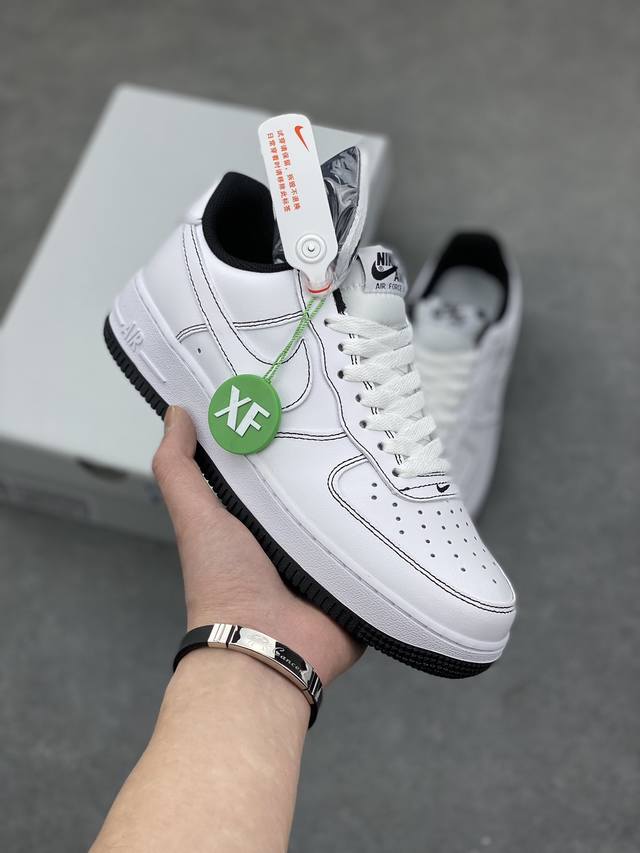 超级福利长期补货 独家特价 Xf版本 原本地200版本 公司级nike Air Force 1 '07 白黑底 原楦头原纸板 纯正空军版型专注外贸渠道 全掌内置