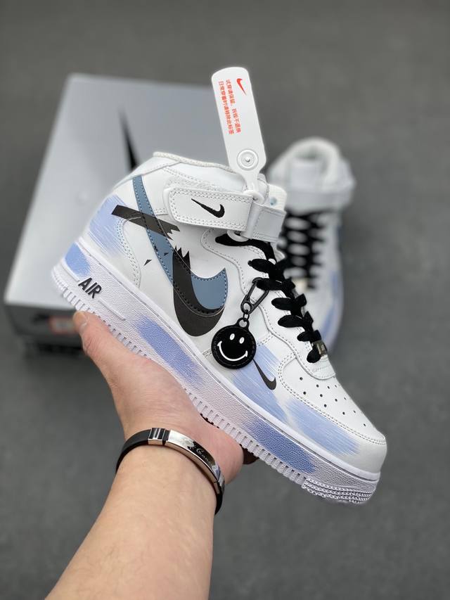 Nk #Nk Air Force 1'07 Low 二次元主题 紫兰喷绘 空军一号低帮休闲板鞋 Zh0316-056 #定制皮料 原厂3D打印 定制鞋盒 原楦原