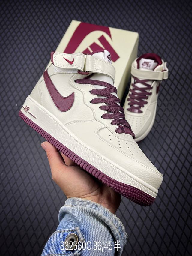 公司级nike Air Force 1 Mid 07 原楦头原纸板 打造纯正中帮空军版型 专注外贸渠道 全掌内置蜂窝气垫 原盒配件 原厂中底钢印、拉帮完美 官方